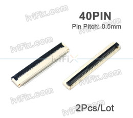 2Pcs 40Pin 0.5mm Pitch FPC Connector Socket for Tablet PC Touch Screen Ribbon Cable