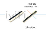 2Pcs 50Pin 0.5mm Pitch FPC Connector Socket for Tablet PC Touch Screen Ribbon Cable