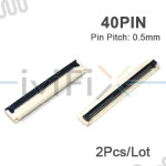 2Pcs 40Pin 0.5mm Pitch FPC Connector Socket for Tablet PC Touch Screen Ribbon Cable