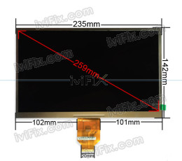 Repuesto HYV101F4003 Pantalla LCD para 10.1 Pulgadas Tablet PC