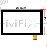 ZP9193-101 Ver.01 Digitalizador Pantalla táctil para 10.1 Pulgadas Tablet PC