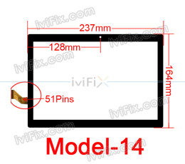 Écran Tactile Digitizer Remplacement pour XNN LB-T01A1XR Quad-Core Android 10 Pouces Tablette PC